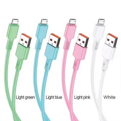 USB кабель Jokade JA028 Micro USB Silicone 3A Smart charging- рожевий