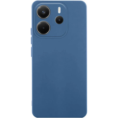 Накладка (з мікрофіброю) Silicone Cover Lakshmi Full Camera для Xiaomi Redmi Note 14 4G (159.6мм / Int. version)- темно-синій