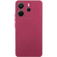 Накладка (з мікрофіброю) Silicone Cover Lakshmi Full Camera для Xiaomi Redmi Note 14 4G (159.6мм / Int. version)- марсала