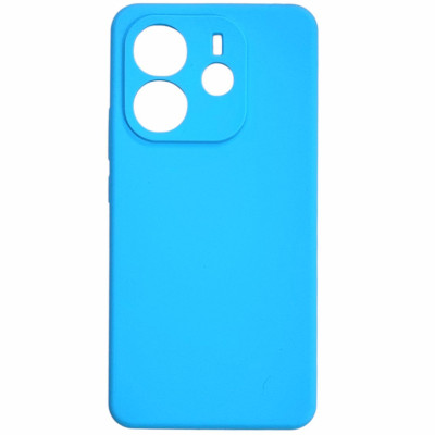 Накладка (з мікрофіброю) Silicone Cover Lakshmi Full Camera для Xiaomi Redmi Note 14 4G (159.6мм / Int. version)- блакитний