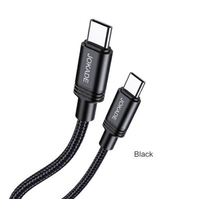 USB кабель Jokade JA041 Type-C to Type-C PD100W smart charging (2m)- чорний