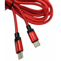USB кабель Jokade JA041 Type-C to Type-C PD100W smart charging (2m)- червоний USB кабель Jokade JA041 Type-C to Type-C PD100W smart charging (2m)- червоний