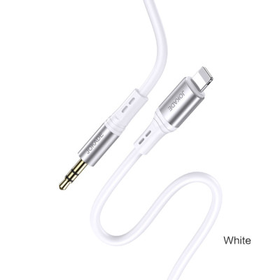 AUX кабель Jokade JA106 LINGYUE silicone (3.5мм to Lightning) 1m- білий