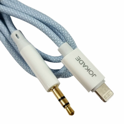 AUX кабель Jokade JA104 TUYUN series (3.5мм to Lightning) 1m- блакитний AUX кабель Jokade JA104 TUYUN series (3.5мм to Lightning) 1m- блакитний