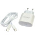 Мережевий зарядний пристрій Jokade JB010 PD25W (1USB-C)+ кабель Type-C to Type-C- білий