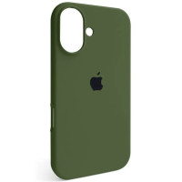 Накладка (з мікрофіброю) Silk Full Protective для iPhone 17- темно-оливковий