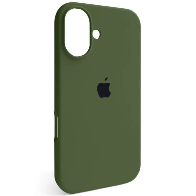 Накладка (з мікрофіброю) Silk Full Protective для iPhone 17- темно-оливковий