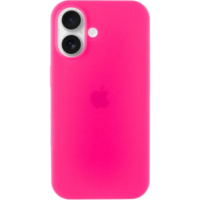 Накладка (з мікрофіброю) Silk Full Protective для iPhone 17- яскраво-рожевий
