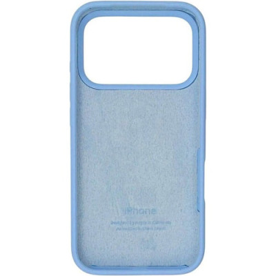 Накладка (з мікрофіброю) Silk Full Protective для iPhone 17 Pro- бузково блакитний