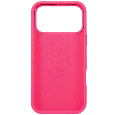 Накладка (з мікрофіброю) Silk Full Protective для iPhone 17 Pro- яскраво-рожевий