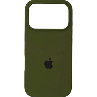 Накладка (з мікрофіброю) Silk Full Protective для iPhone 17 Pro Max- оливковий