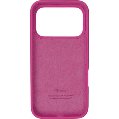 Накладка (з мікрофіброю) Silk Full Protective для iPhone 17 Pro Max- малиновий