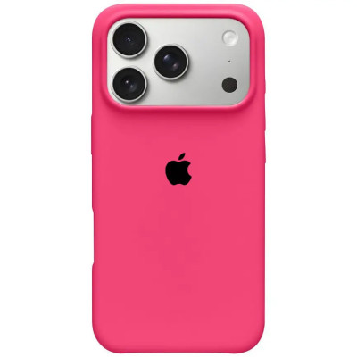 Накладка (з мікрофіброю) Silk Full Protective для iPhone 17 Pro Max- яскраво-рожевий