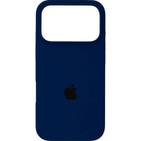 Накладка (з мікрофіброю) Silk Full Protective для iPhone 17 Pro Max- темно-синій