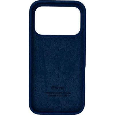 Накладка (з мікрофіброю) Silk Full Protective для iPhone 17 Pro Max- темно-синій