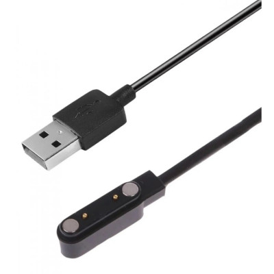 USB кабель для Smart Watch магнітний (2 pin/7.62 mm)- чорний USB кабель для Smart Watch магнітний (2 pin/7.62 mm)- чорний