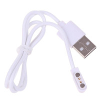 USB кабель для Smart Watch магнітний (2 pin/4.8 mm)- білий USB кабель для Smart Watch магнітний (2 pin/4.8 mm)- білий