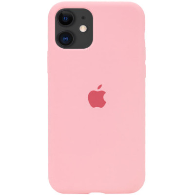 Накладка (з мікрофіброю) Silk Full Protective для iPhone 12 Pro / 12- світло-рожевий