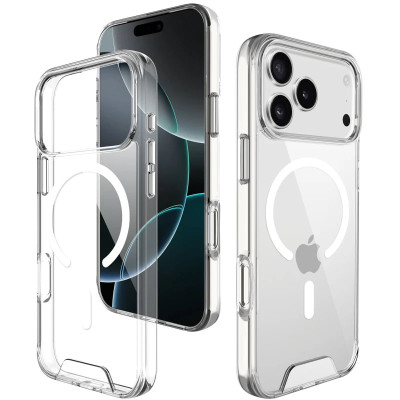 Накладка TPU Space Case with Magnetic для iPhone 17 Pro Max- прозорий Накладка TPU Space Case with Magnetic для iPhone 17 Pro Max- прозорий