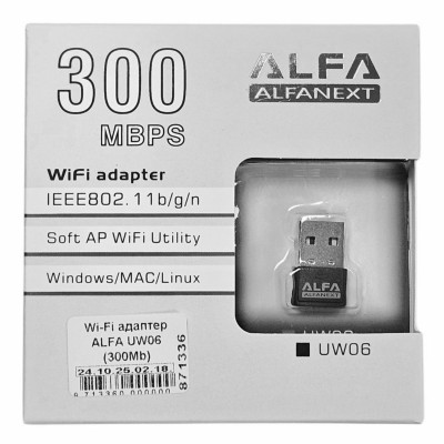 Wi-Fi адаптер ALFA UW06 (300Mb)