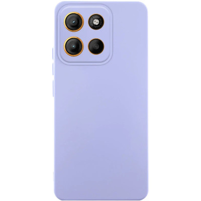 Накладка (з мікрофіброю) Silicone Cover Lakshmi Full Camera для Motorola Edge 50 Neo- бузковий