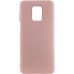 Накладка (з мікрофіброю) Silicone Cover Lakshmi для Xiaomi Redmi Note 9 Pro / Note 9s- рожевий пісок