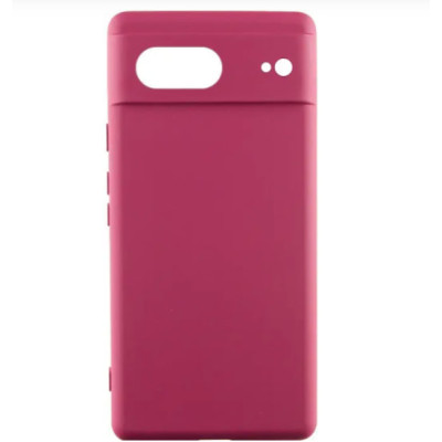 Накладка (з мікрофіброю) Silicone Cover Lakshmi Full Camera для Google Pixel 7 Pro- марсала