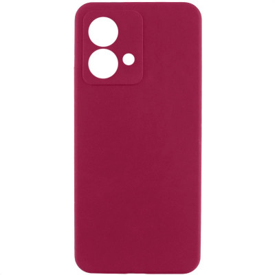 Накладка (з мікрофіброю) Silicone Cover Lakshmi Full Camera для Motorola Moto G84- марсала