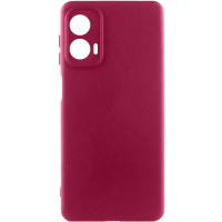 Накладка (з мікрофіброю) Silicone Cover Lakshmi Full Camera для Motorola Moto G85- марсала