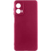 Накладка (з мікрофіброю) Silicone Cover Lakshmi Full Camera для Motorola Moto G85- марсала