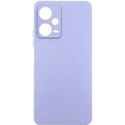 Накладка (з мікрофіброю) Silicone Cover Lakshmi Full Camera для Xiaomi Redmi Note 12 Pro 5G- бузковий