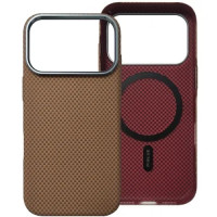 Накладка Piblue Magentic Magnetic (PL-99) Carbon nanofiber для iPhone 17 Pro Max / 18 Pro Max- коричневий