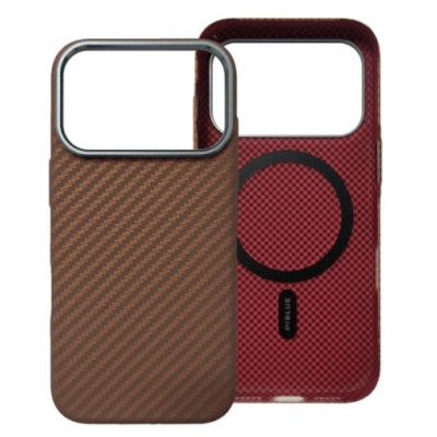 Накладка Piblue Magentic Magnetic (PL-49) Carbon для IPhone 17 Pro- коричневий