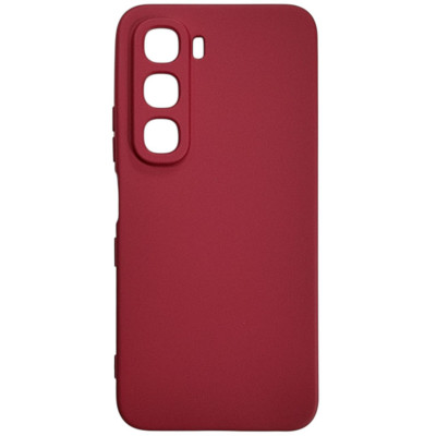 Накладка (з мікрофіброю) GETMAN Liquid Silk Full Camera для Infinix Hot 60i / 60- темно-червоний Накладка (з мікрофіброю) GETMAN Liquid Silk Full Camera для Infinix Hot 60i / 60- темно-червоний