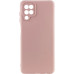 Накладка (з мікрофіброю) GETMAN Liquid Silk Full Camera для Samsung A12 / A125 / M12- пастельно-рожевий