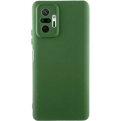 Накладка (з мікрофіброю) GETMAN Liquid Silk Full Camera для Xiaomi Redmi Note 10 Pro / Note 10 Pro Max- темно-зелений Накладка (з мікрофіброю) GETMAN Liquid Silk Full Camera для Xiaomi Redmi Note 10 Pro / Note 10 Pro Max- темно-зелений