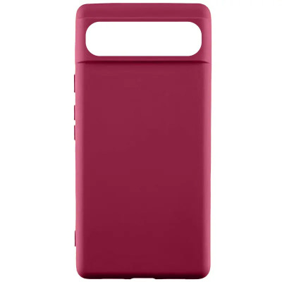 Накладка (з мікрофіброю) GETMAN Liquid Silk для Google Pixel 7a- марсала