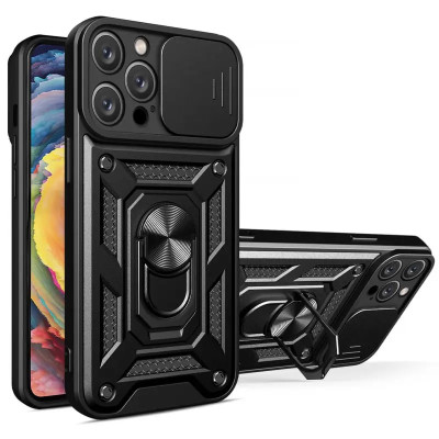 Протиударний чохол Camshield Serge Ring для iPhone 14 Pro- чорний Протиударний чохол Camshield Serge Ring для iPhone 14 Pro- чорний