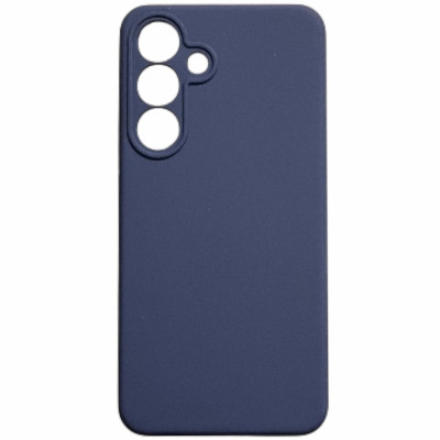 Накладка (з мікрофіброю) Silicone Cover Lakshmi Full Camera для Samsung S25 FE- темно-синій