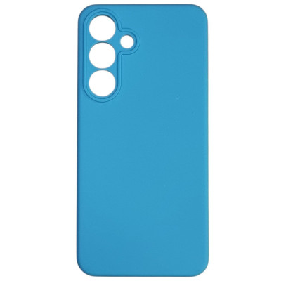 Накладка (з мікрофіброю) Silicone Cover Lakshmi Full Camera для Samsung S25 FE- блакитний