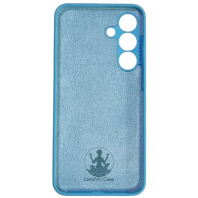 Накладка (з мікрофіброю) Silicone Cover Lakshmi Full Camera для Samsung S25 FE- блакитний