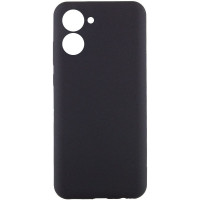 Накладка (з мікрофіброю) Silicone Cover Lakshmi Full Camera (AAA) для Realme C33- чорний
