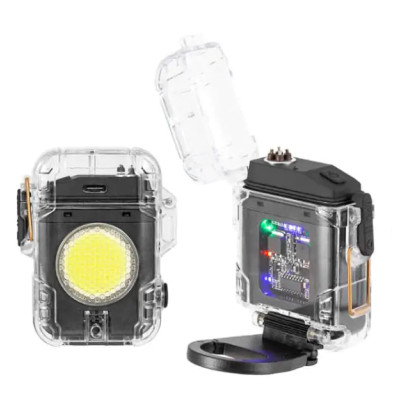 Ліхтарик multifunction D52-2-COB, Li-Ion акумулятор, індикація заряду, запальничка, ЗП Type-C black Ліхтарик multifunction D52-2-COB, Li-Ion акумулятор, індикація заряду, запальничка, ЗП Type-C black