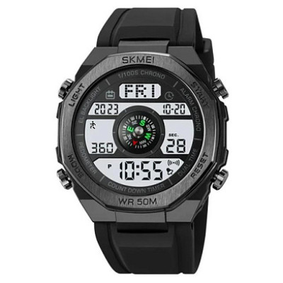 Годинник наручний 2209BKWT SKMEI, Black/White, Compass, Pedometer