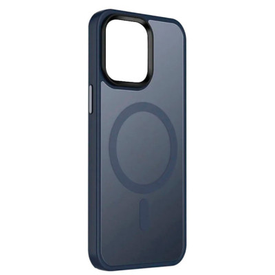 Накладка Metal Buttons with Magnetic для iPhone 12 Pro Max- синій Накладка Metal Buttons with Magnetic для iPhone 12 Pro Max- синій