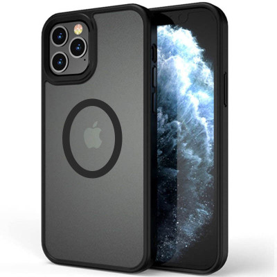 Накладка Metal Buttons with Magnetic для iPhone 13 Pro- чорний Накладка Metal Buttons with Magnetic для iPhone 13 Pro- чорний