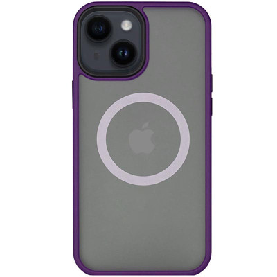 Накладка Metal Buttons with Magnetic для iPhone 13 Pro- темно-фіолетовий Накладка Metal Buttons with Magnetic для iPhone 13 Pro- темно-фіолетовий