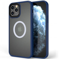 Накладка Metal Buttons with Magnetic для iPhone 13 Pro Max- синій Накладка Metal Buttons with Magnetic для iPhone 13 Pro Max- синій