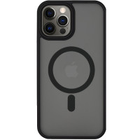 Накладка Metal Buttons with Magnetic для iPhone 14 Pro- чорний