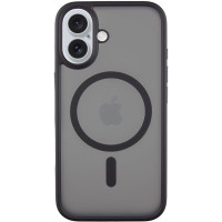 Накладка Metal Buttons with Magnetic для iPhone 16- чорний Накладка Metal Buttons with Magnetic для iPhone 16- чорний